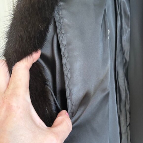 #vintagefur Black Diamond Mink Coat -- Full Length, Pre-Owned - Picture 6 of 7
